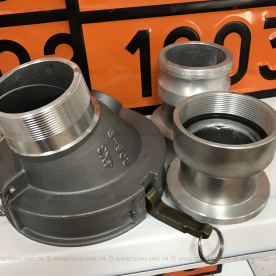 Переходник гравитационный API-4" c камлоком А-300 (3") ДУ80 для слива нефтепродуктов